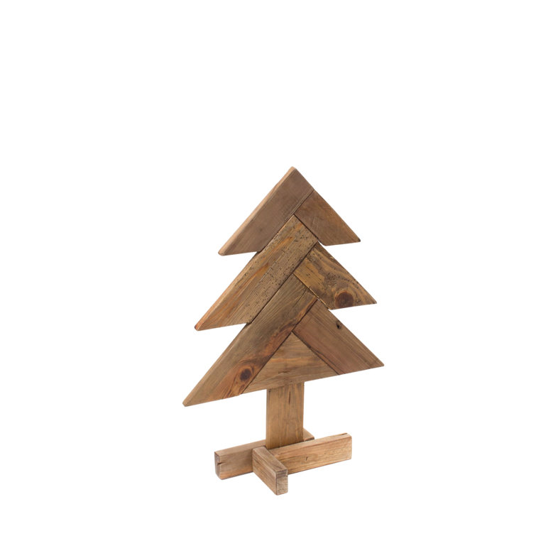 The Holiday Aisle Rustic Wood Pine Tree Set Of 2 Wayfair Canada   Rustic Wood Pine Tree (Set Of 2) 